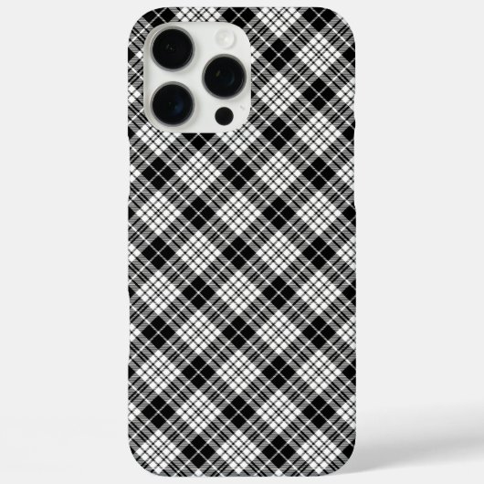 黒のチェック柄 Case-Mate iPhoneケース (裏面)
