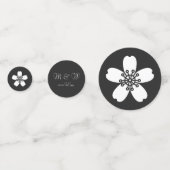 黒のチャーミング桜 テーブルコンフェッティ (裏面)