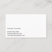 黒のテクスお洒落チャ | イニシャル 名刺 (裏面)