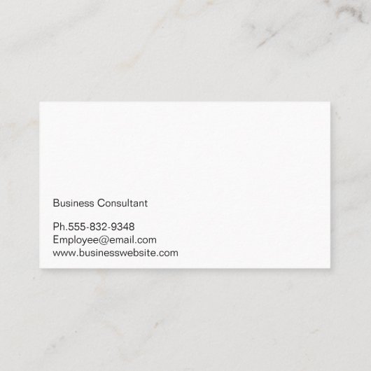 黒のテクスお洒落チャ | イニシャル 名刺 (裏面)