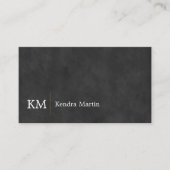 黒のテクスお洒落チャ | イニシャル 名刺 (正面)
