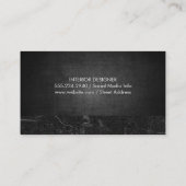 黒のテクスチャ | ブラック石板大理石 名刺 (裏面)