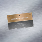 黒のテクスチャ |金属工業リベット マグネット名刺 (インサイチュ)