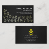 黒のテグランジクスチフェイクャ銀球電気 名刺 (正面/裏面)