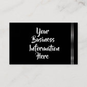 黒のテンプレート(銀色と黒色のアストライプン) 名刺 (裏面)