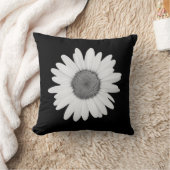黒のデイジーの装飾用クッション クッション (ブランケット)