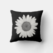 黒のデイジーの装飾用クッション クッション (裏面)