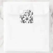 黒のデイジー.png スクエアシール (バッグ)