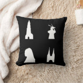 黒のデルフト シルエット クッション (ブランケット)