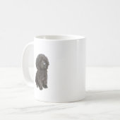 黒のトイプードル コーヒーマグカップ (正面左)