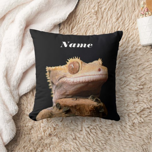 黒のトカゲ クッション (ブランケット)