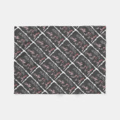 黒のトライアスロンの水泳のバイクの操業抽象芸術 フリースブランケット (正面(横))