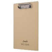 黒のトレンディーエレガント名（姓） |タン・ブラウン クリップボード (左)