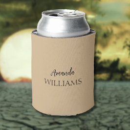 黒のトレンディーエレガント名（姓） |タン・ブラウン 缶クーラー