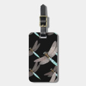 黒のトンボの空軍 ラゲッジタグ (正面縦)