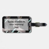 黒のトンボの空軍 ラゲッジタグ (裏面横)