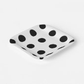 黒のドット ペーパープレート (傾斜あり)