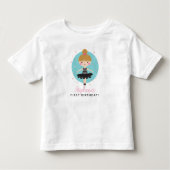 黒のドレスを着たかわいいバレリーナの子供の誕生日パーティー トドラーTシャツ (正面)