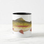 黒のニジマスのマグの白 マグカップ (中央)