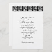 黒のネクタイ結婚式招待状 招待状 (正面/裏面)