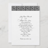 黒のネクタイ結婚式招待状 招待状 (正面)