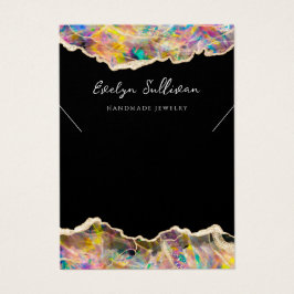 黒のネックレス ディスプレイ カードのオパール デザイン