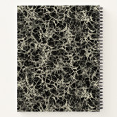 黒のネットワークニューロン – シームレスなパターン。 ノートブック (裏面)