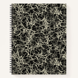 黒のネットワークニューロン – シームレスなパターン。 ノートブック