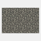 黒のネットワークニューロン – シームレスなパターン。 ラッピングペーパーシート (正面3)