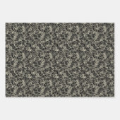 黒のネットワークニューロン – シームレスなパターン。 ラッピングペーパーシート (正面2)