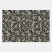 黒のネットワークニューロン – シームレスなパターン。 ラッピングペーパーシート (正面)