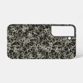 黒のネットワークニューロン – シームレスなパターン。 SAMSUNG GALAXYケース (裏面横)