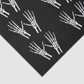 黒のハロウィンに骸骨の手のシルエット 薄葉紙 (詳細)