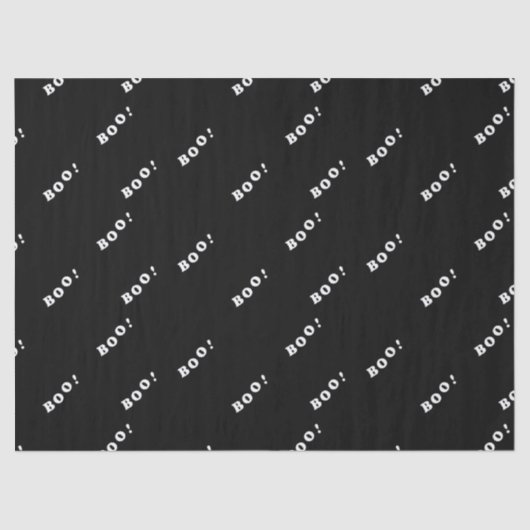 黒のハロウィーンのブー語 薄葉紙 (正面)
