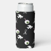 黒のハロウィーンパターン スリム缶クーラー (Seltzer裏面)