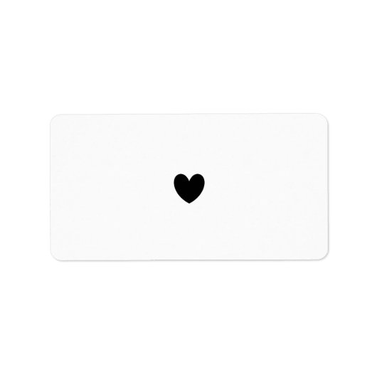 黒のハートラベル ラベル (正面)