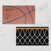 黒のバスケットボールたがのNet_texture_hoopの網 名刺 (正面/裏面)