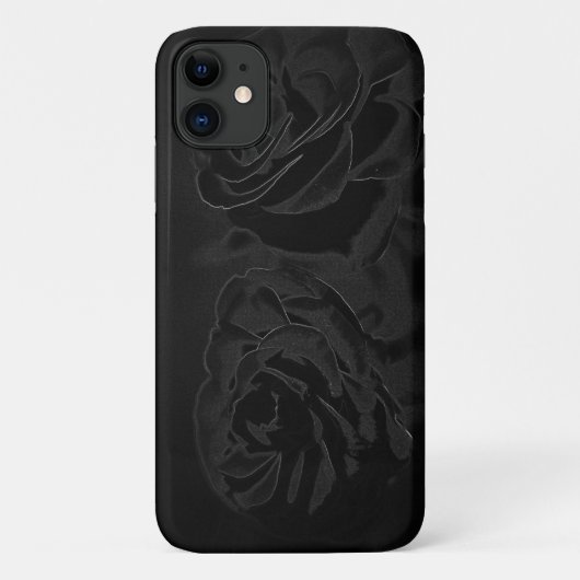 黒のバラのペア Case-Mate iPhoneケース (裏面)