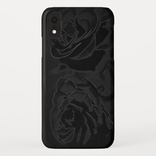 黒のバラのペア Case-Mate iPhoneケース (裏面)