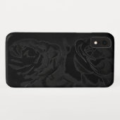 黒のバラのペア Case-Mate iPhoneケース (裏面(横))