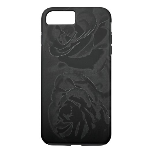 黒のバラのペア Case-Mate iPhoneケース (裏面)