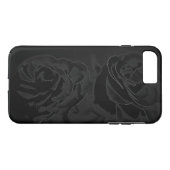 黒のバラのペア Case-Mate iPhoneケース (裏面(横))