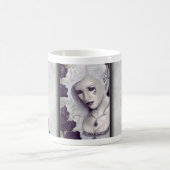 黒のバラの不死の人のマグ コーヒーマグカップ (中央)