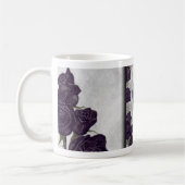 黒のバラの不死の人のマグ コーヒーマグカップ (左)