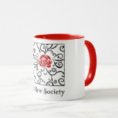黒のバラの社会は| Heartblazeを襲います マグカップ (正面右)