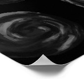 黒のバラパターンデザイン。 ポスター (角)