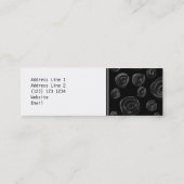 黒のバラパターン設計 スキニー名刺 (裏面)