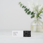 黒のバラパターン設計 スキニー名刺 (スタンド正面)