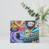 黒のバルーン ポストカード (スタンド正面)