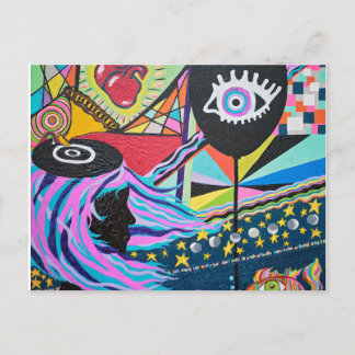 黒のバルーン ポストカード